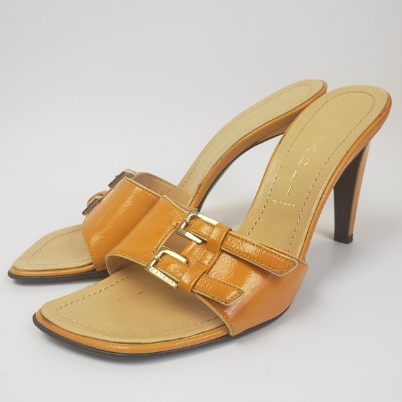 Casadei Womens Open Toe Heel Slide Buckle Sandals - Picture 4 of 13